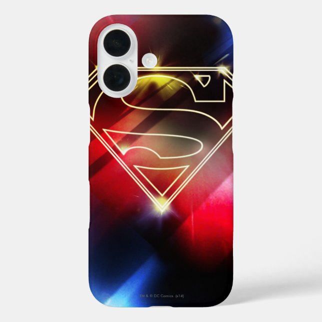 Superman Stylized | Shiny Yellow Kontur Logo Case-Mate iPhone Hülle (Rückseite)