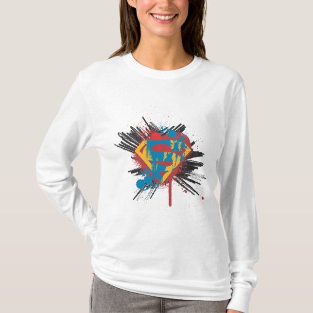 Superman Stylized | Spritzer-Logo T-Shirt (Vorderseite)