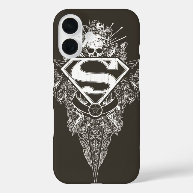 Superman Stylized | Stern- und Skull-Logo Case-Mate iPhone Hülle (Rückseite)
