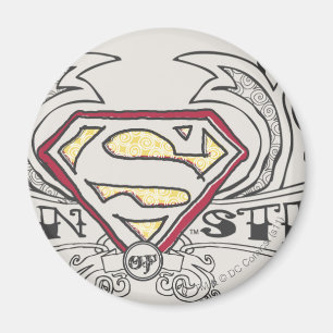 Superman Stylized   Textil-Logo Magnet