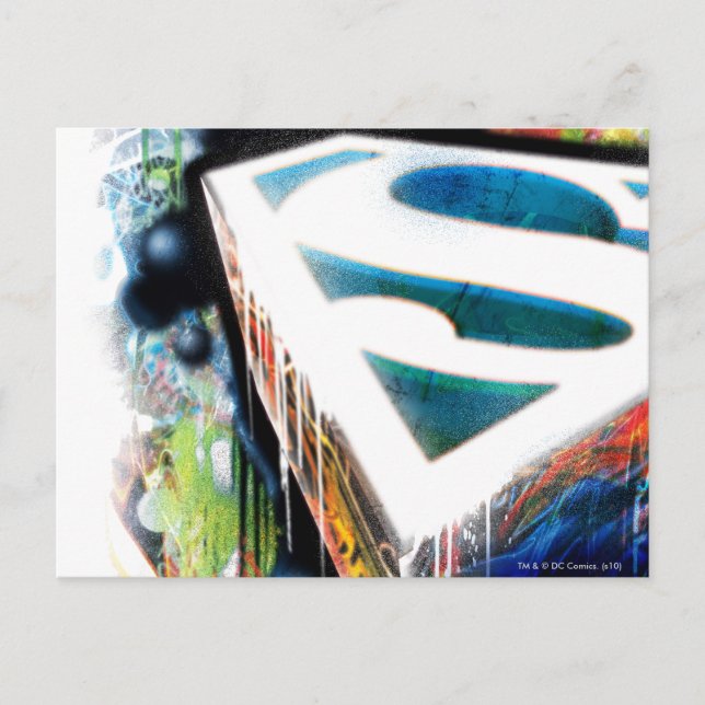 Superman Stylized | Urban Graffiti Logo Postkarte (Vorderseite)