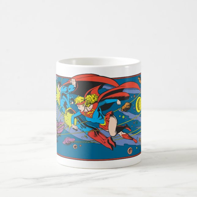 Superman & Supergirl Fliegen Kaffeetasse (Mittel)