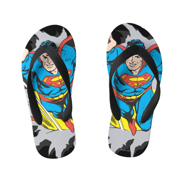 Superman Tears Thru Kinderbadesandalen (Fußbett)