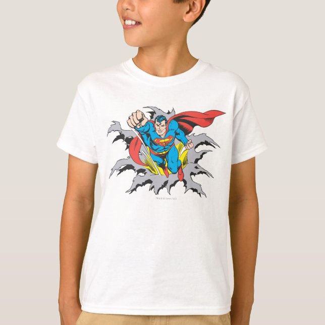 Superman Tears Thru T-Shirt (Vorderseite)