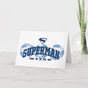 Superman über den Globus Karte