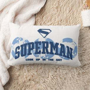 Superman über den Globus Lendenkissen