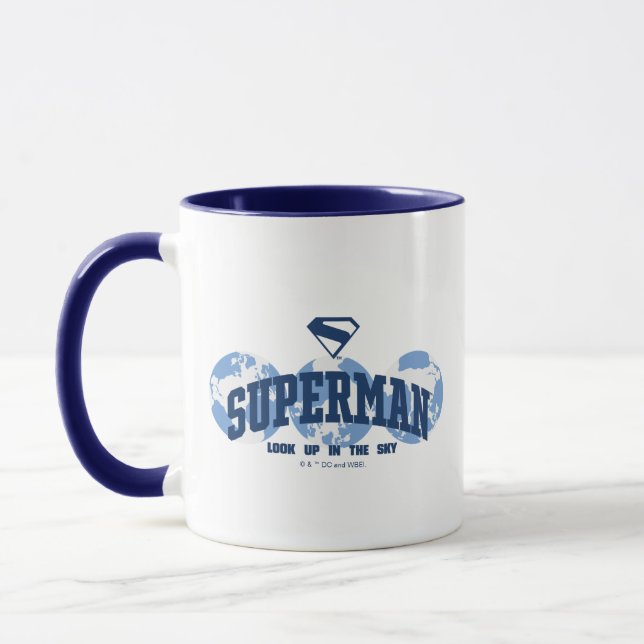 Superman über den Globus Tasse (Links)
