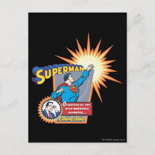 Superman und Clark Kent Postkarte