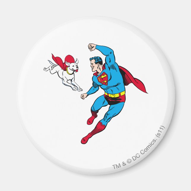 Superman und Krypto 2 Magnet (Vorne)