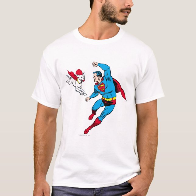 Superman und Krypto 2 T-Shirt (Vorderseite)
