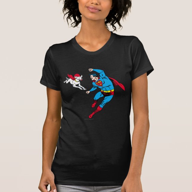 Superman und Krypto 2 T-Shirt (Vorderseite)