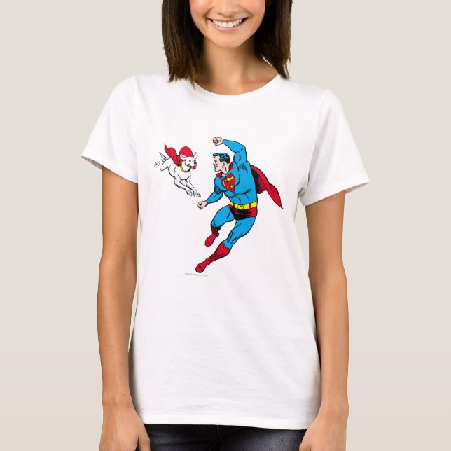 Superman und Krypto 2 T-Shirt (Vorderseite)