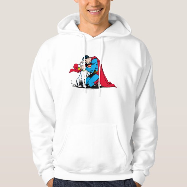 Superman und Krypto Hoodie (Vorderseite)