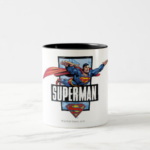 Superman und Logo-Borge Zweifarbige Tasse