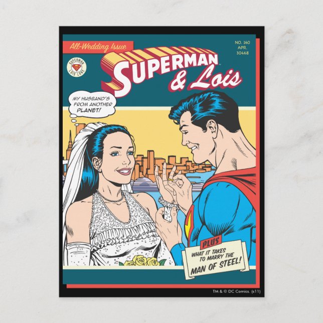 Superman und Lois Comic Postkarte (Vorderseite)