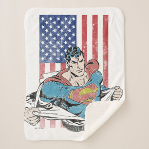 Superman & US-Flagge Sherpadecke