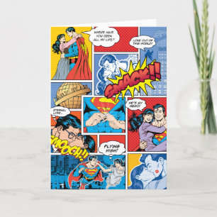 Superman Valentine's Day   Comic Book Collage Feiertagskarte