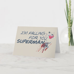 Superman Valentine's Day I’m Falling For You Feiertagskarte