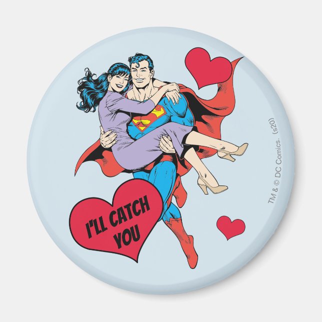 Superman-Valentinstag | Ich fange dich Magnet (Vorne)
