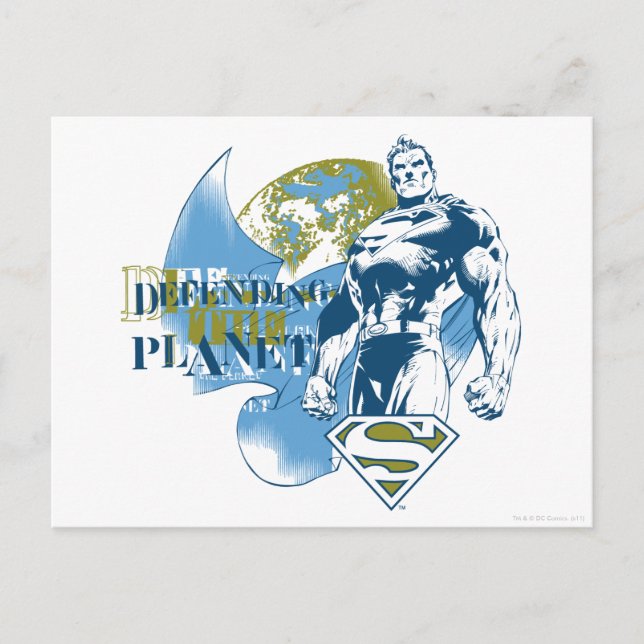 Superman | Verteidigung des Planeten Postkarte (Vorderseite)