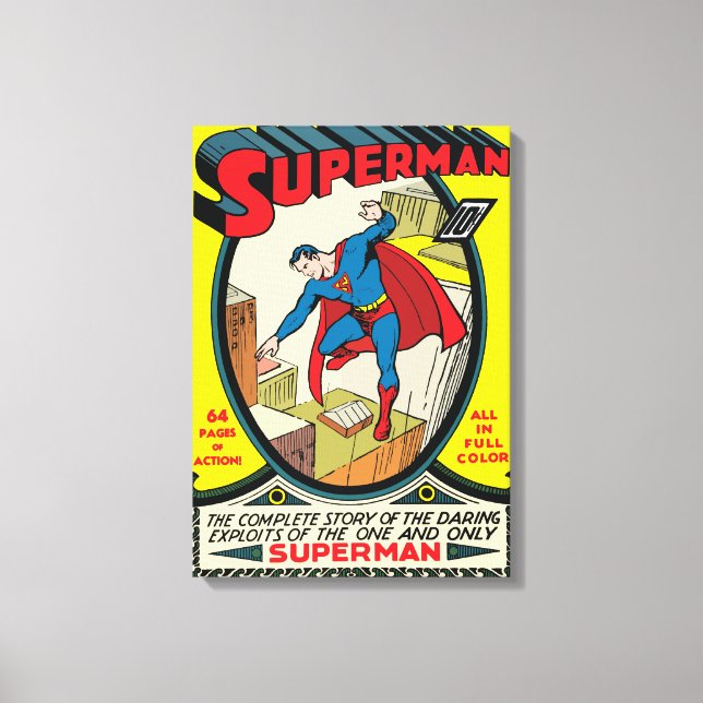 Superman (vollständige Geschichte) Leinwanddruck (Vorderseite)