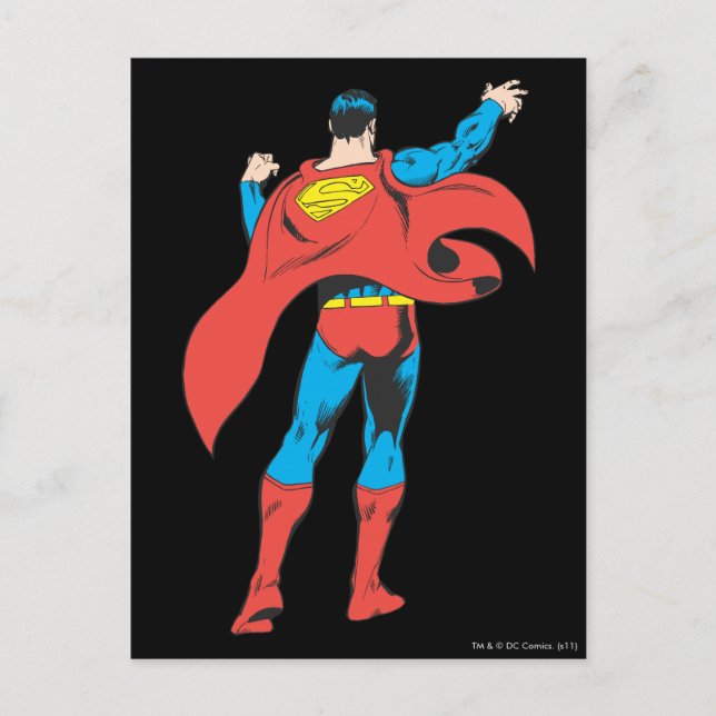 Superman von hinten postkarte (Vorderseite)