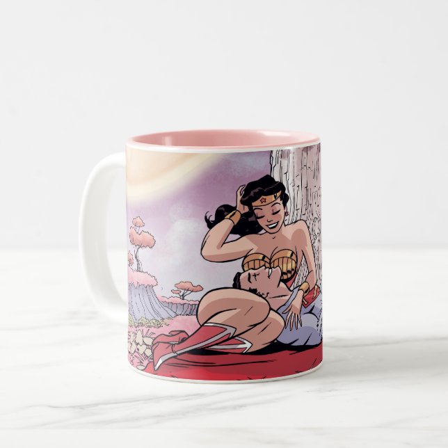 Superman/Wonder Woman Comic Cover #14 Variante Zweifarbige Tasse (Vorderseite Links)