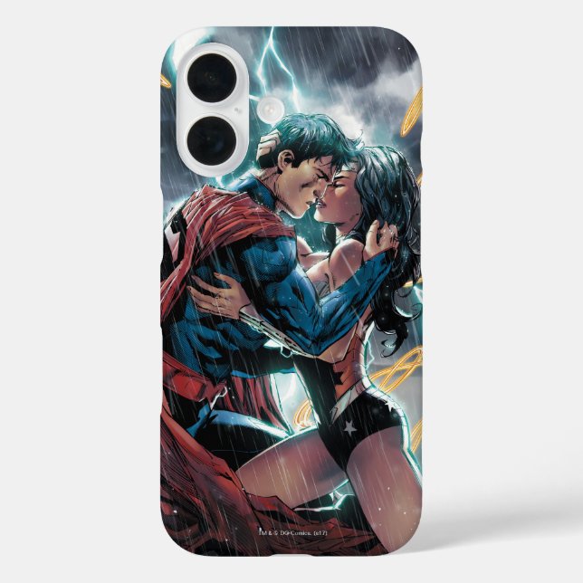 Superman/Wonder Woman Comic Werbekunst Case-Mate iPhone Hülle (Rückseite)