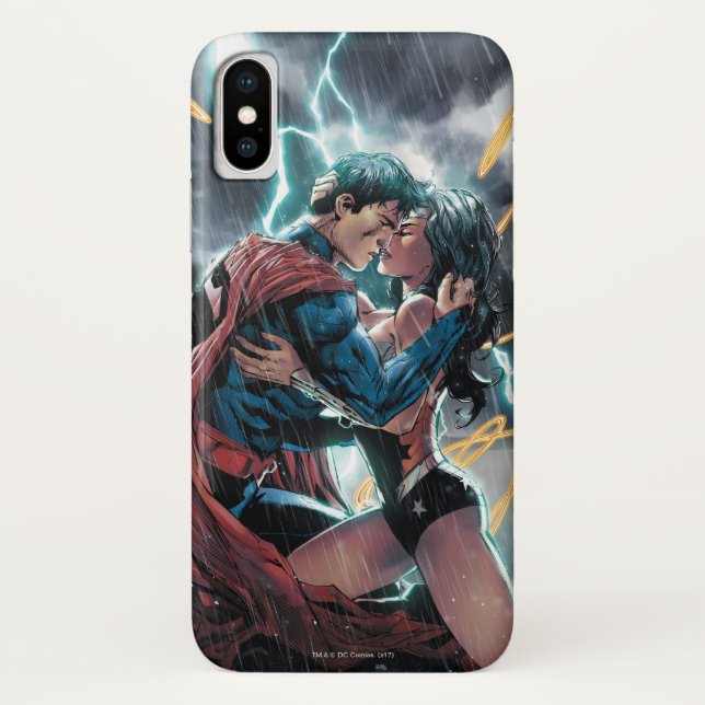 Superman/Wonder Woman Comic Werbekunst Case-Mate iPhone Hülle (Rückseite)