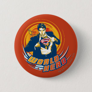 Superman World Hero Button