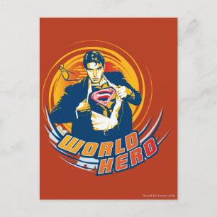 Superman World Hero Postkarte