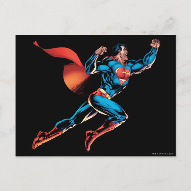 Superman Yells Postkarte (Vorderseite)