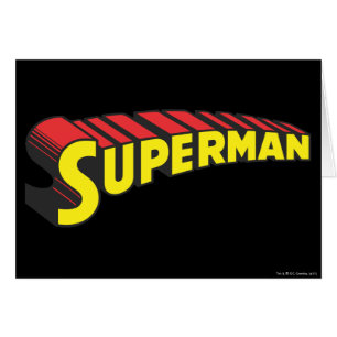 Supermann Logo für gelbe rote Buchstaben