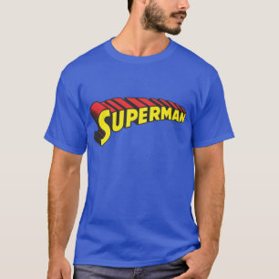 Supermann Logo für gelbe rote Buchstaben T-Shirt