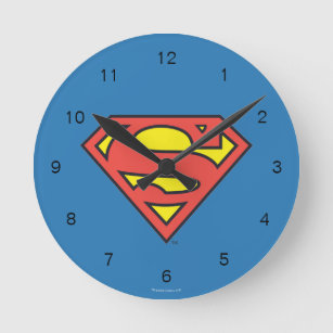 Supermann S-Schild   Supermann-Logo Runde Wanduhr