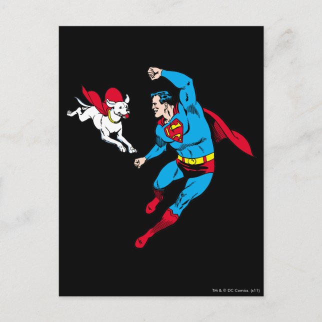 Supermann und Krypto 2 Postkarte (Vorderseite)