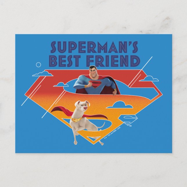 Supermans bester Freund Postkarte (Vorderseite)