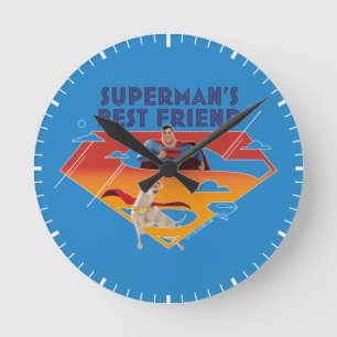 Supermans bester Freund Runde Wanduhr