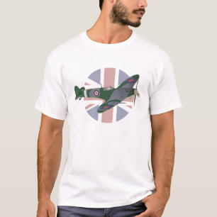 Supermarine Spitfire-Feuerwehrfahrzeuge mit Flagge T-Shirt