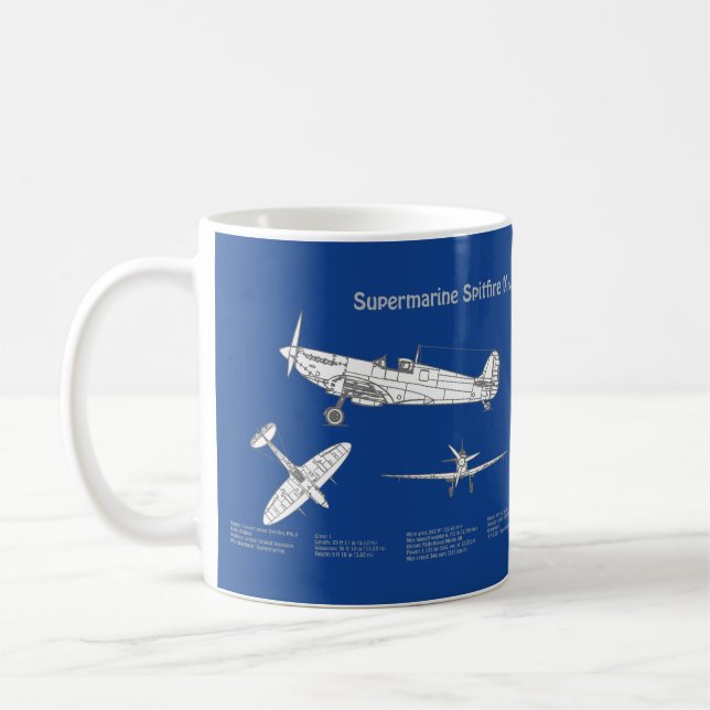 Supermarine Spitfire - Flugzeugkonzept ABD Kaffeetasse (Links)