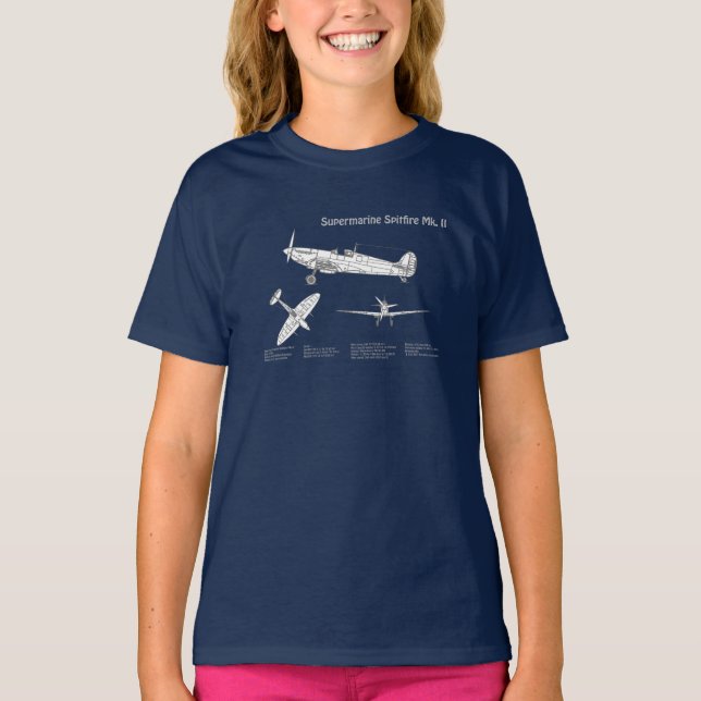 Supermarine Spitfire - Flugzeugkonzept ABD T-Shirt (Vorderseite)
