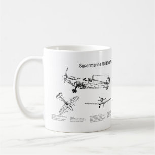 Supermarine Spitfire - Flugzeugkonzept BD Kaffeetasse