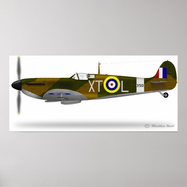 Supermarine Spitfire - Maßgeschneidert Poster (Vorne)