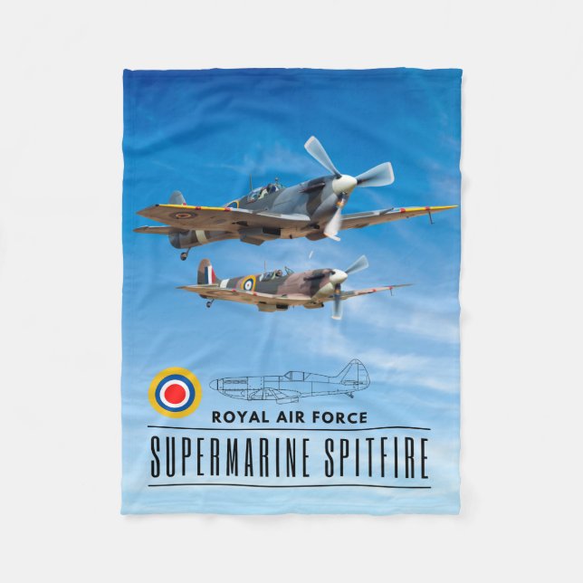 SUPERMARINE SPITFIRE - ROYAL AIR SQUADRON FLEECEDECKE (Vorderseite)