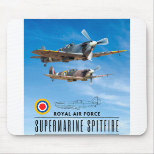 SUPERMARINE SPITFIRE - ROYAL AIR SQUADRON MOUSEPAD