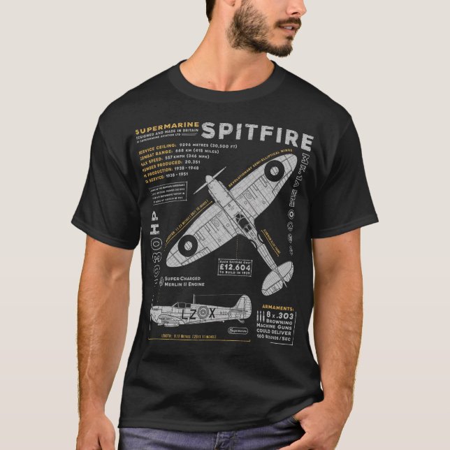 Supermarine Spitfire T-Shirt (Vorderseite)