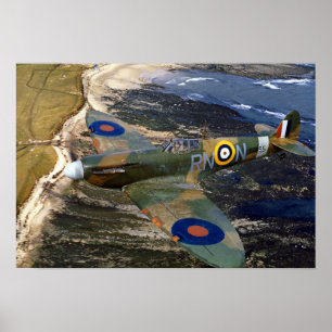 Supermarine Spitfire - Vintages Luftbild Poster