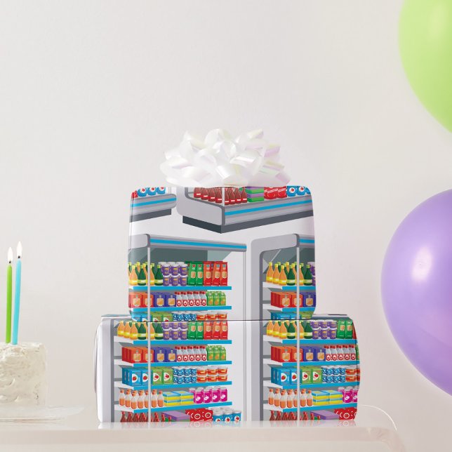 Supermarket Dairy Kühlschrank Geschenkpapier (Von Creator hochgeladen)