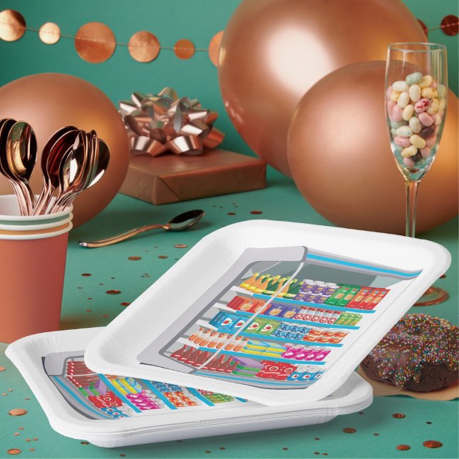 Supermarket Dairy Kühlschrank Pappteller (Von Creator hochgeladen)