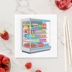Supermarket Dairy Kühlschrank Serviette